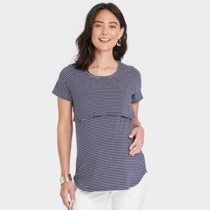 ISABEL MATERNITY Short Sleeve Nursing Maternity T-Shirt - Size XL